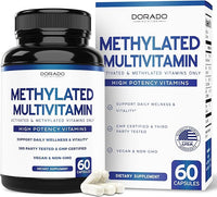 Methylated Multivitamin (Methylated and Activated Vitamins Only - Methylated B Complex with Trimethylglycine (TMG)  - USA Made - 60 Capsules