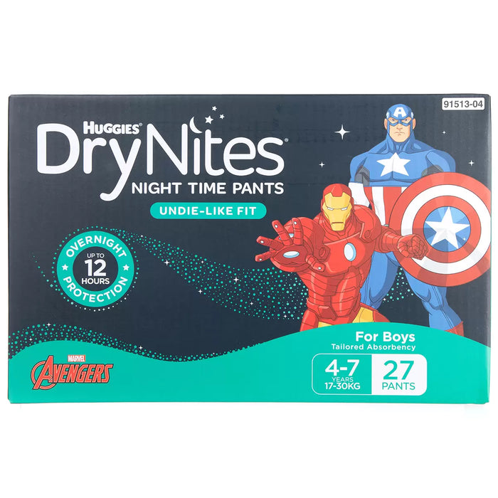 Huggies DryNites Night Time Pants 4-7 Years 2 x 27 Pants for boys