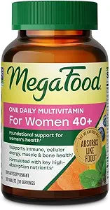 MegaFood One Daily Multivitamin for Women 40+ with 22 Nutrients, 30 Tablets | 30 Servings