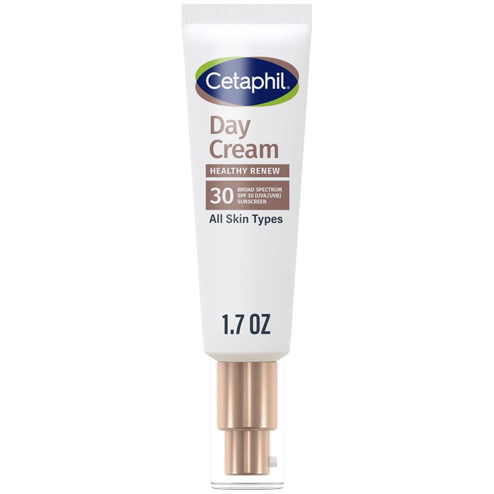 Cetaphil Healthy Renew Day Cream, SPF 30, Anti-Wrinkle, Peptides, 1.7 oz | Daily SPF 30 Sunscreen, Sensitive Skin Safe