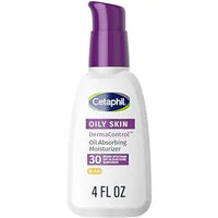 Cetaphil DermaControl Oil Absorbing Moisturizer with SPF 30, For Sensitive, Oily Skin, 4 Fl oz, Absorbs Oil, Reduces Shine, Hydrates, Protects, No Added Fragrance |