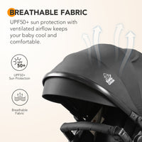 Luxury High Landscape Baby Stroller & Bassinet Travel System | One-Button Fold