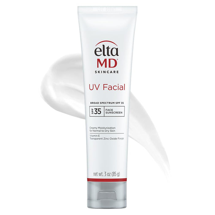 EltaMD UV Facial SPF 30+ Sunscreen Moisturizer Face Lotion, Broad Spectrum Moisturizing Sunscreen with Hyaluronic Acid, Non-Greasy, Mineral-Based Face Sunscreen with Zinc Oxide, 3.0 oz Tube