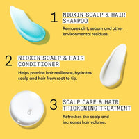 Nioxin Scalp + Hair Thickening System Kits | For Natural, Colored, & Damaged Hair with Light to Progressed Thinning | Strengthen & Boost Hair Density with Niacinamide & Biotin | 1 Month Supply