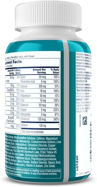 One A Day Women's Active Metabolism Daily Essential, Multivitamin for Women, Metabolism Support, 120 Count