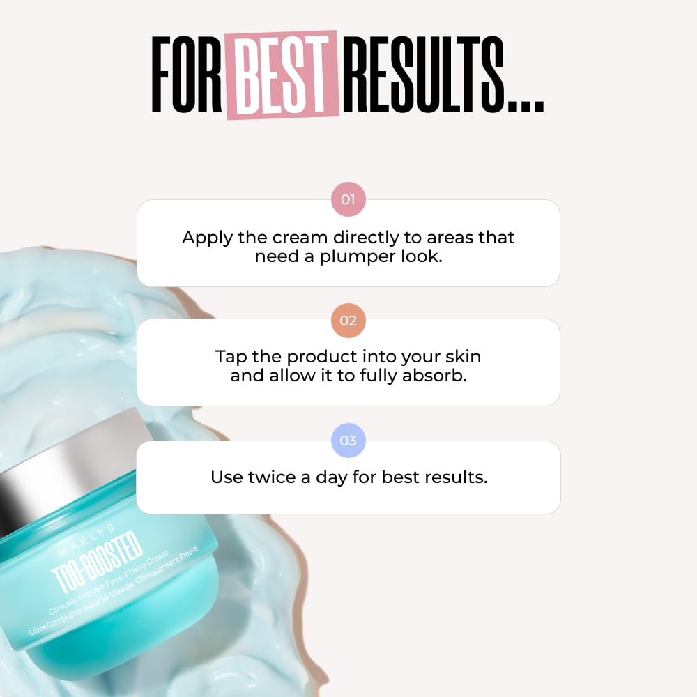 MAËLYS Cosmetics TOO-BOOSTED Clinically Proven Face Filling Cream