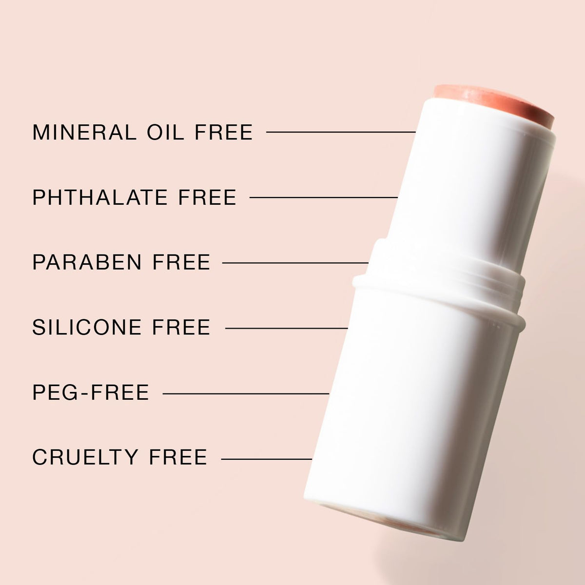 BOOM Beauty Boom Stick Golden Peach: 3-in-1 Cream Blush Stick for Eyes, Lips & Cheek, Long-Wearing Blend & Build Color Vegan Lipstick Pen for All Skin