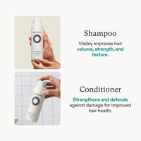 Nutrafol Shampoo and Conditioner, Cleanse and Protect Hair and Scalp, Improves Hair Volume, Strength and Texture- 8.1 Fl Oz Bottle