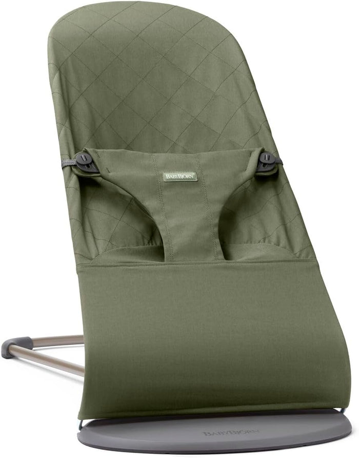BabyBjörn Bouncer Bliss, Woven, Classic Quilt, Dark Green