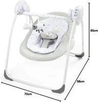 LADIDA Folding Baby Swing, Sweet Little Lamb Design, Soothing Music, Suitable for Newborns 079