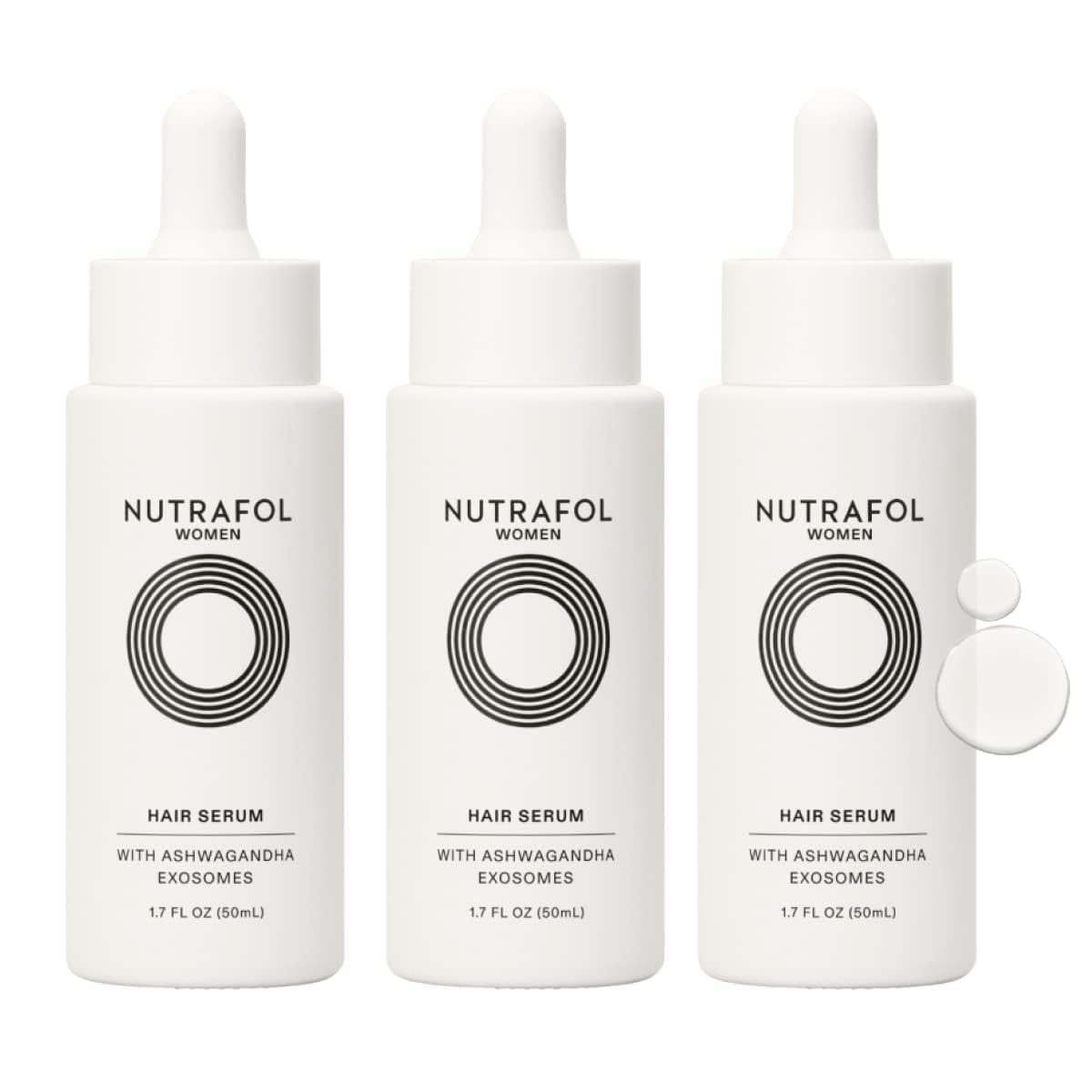 Nutrafol Women's Hair Serum, Supports Visibly Thicker and Stronger Hair, Vegan