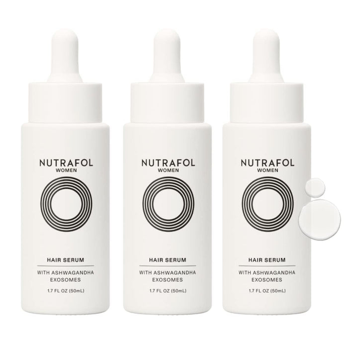 Nutrafol Women's Hair Serum, Supports Visibly Thicker and Stronger Hair, Vegan