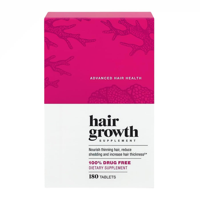 Hair Growth Supplements for Women, Dietary Hair Supplement Tablets, Nourish Thinning Hair, 180 Tablets - 3 Month Supply