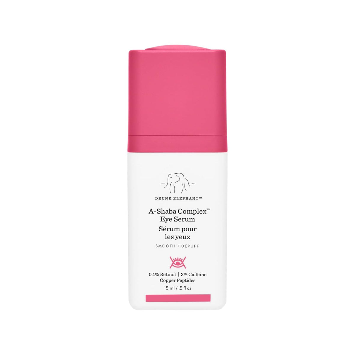 Drunk Elephant A-Shaba Complex Eye Serum - 15 ml/.5 fl oz - .1% Retinol Eye Cream - Clean Clinical Skincare - Cruelty-Free - Dermatologist-Tested - Free of Essential Oils, Silicones, and Fragrance