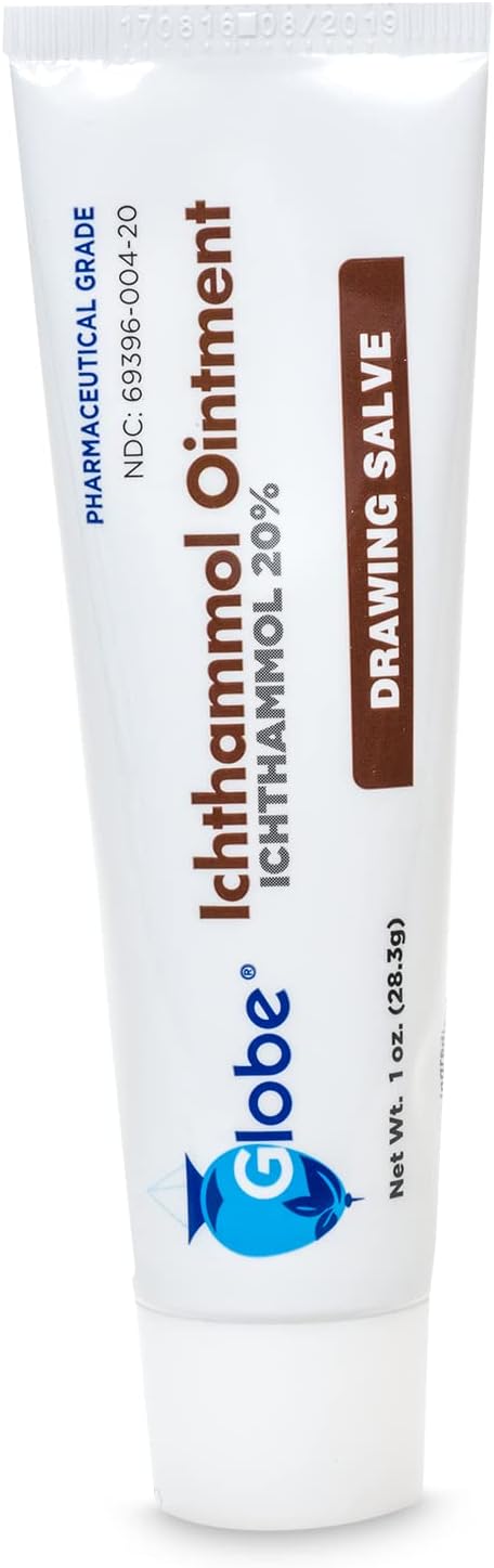 Globe Ichthammol Ointment 20% (Drawing Salve) 1 OZ - Soothing Skin Relief