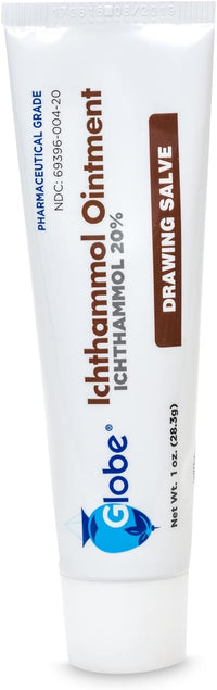 Globe Ichthammol Ointment 20% (Drawing Salve) 1 OZ - Soothing Skin Relief