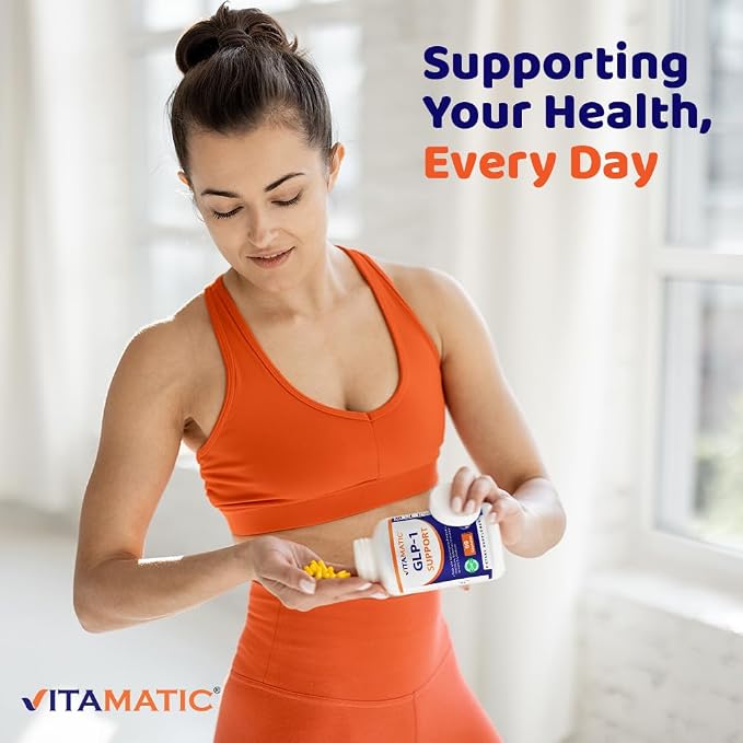 Vitamatic GLP-1 Support Supplement for Men & Women 60 Capsules - Made with Akkermansia, Probiotics, Prebiotic- 2 Pack