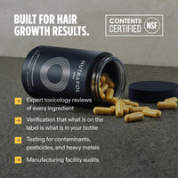 Nutrafol Men's Hair Growth Supplements, Clinically Tested for Visibly Thicker Hair and Scalp Coverage, Dermatologist Recommended - 1 Month Supply