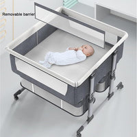 Twin Bassinet,Cosleeper Bassinet Bed Side Baby Bassinet with Storage Basket 6 Height Adjustable bassinet