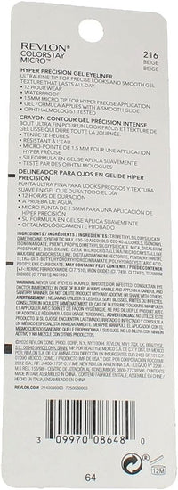 REVLON Colorstay Micro hyper Precision Gel Eyeliner, Waterproof, Long wearing, 0.009 oz, beige