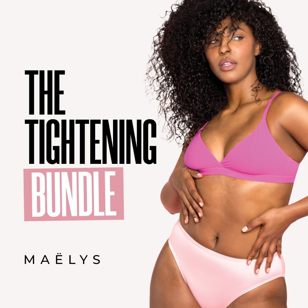 MAELYS Cosmetics MINI QUEEN B’S Tightening Bundle - Mini B-TIGHT Leave-On Mask, Mini B-FLAT Belly Firming Cream & Mini B-FLEX Arm Firming Cream