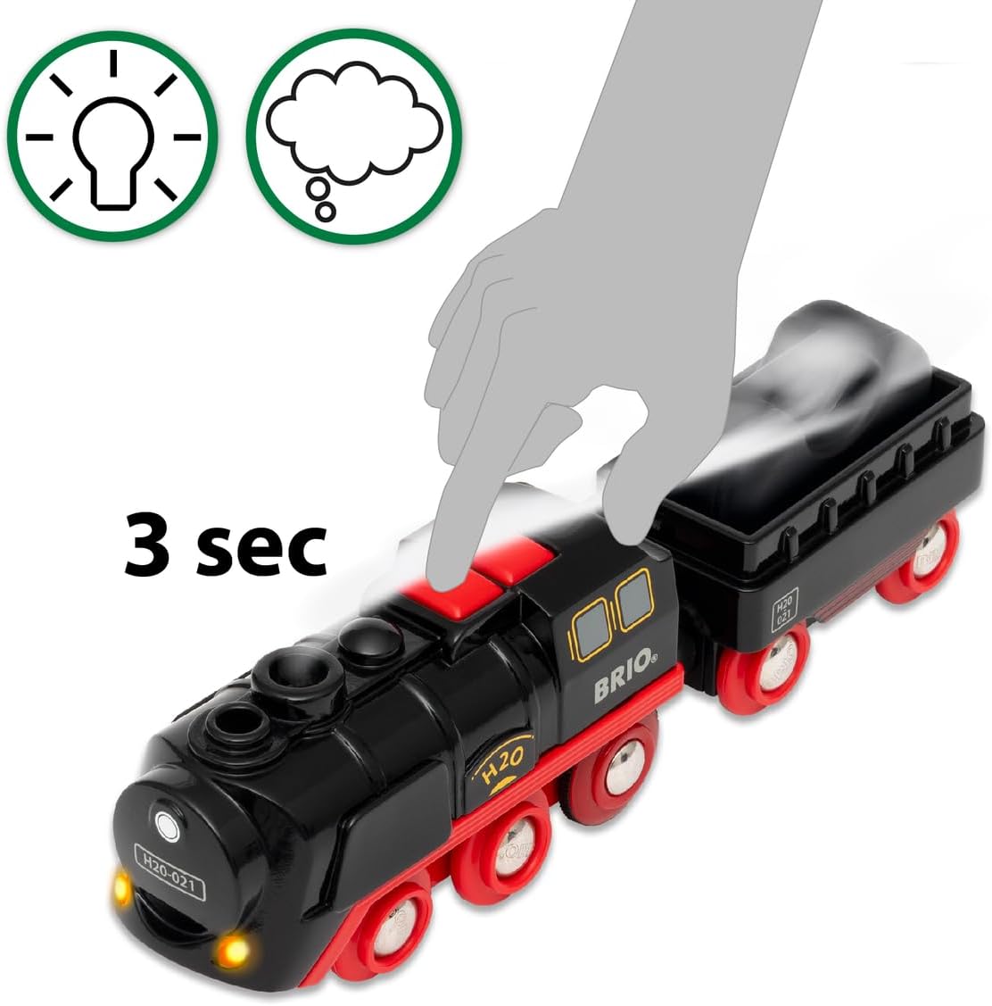 BRIO - B/O Steaming Train 3 Pieces