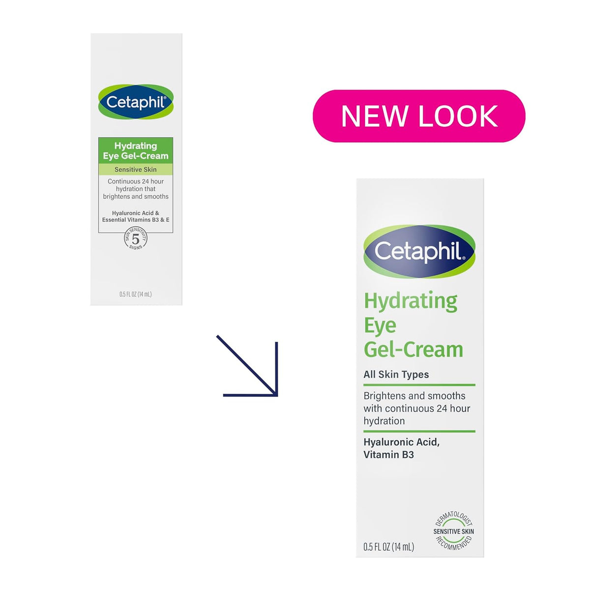 Cetaphil Hydrating Eye Gel-Cream, With Hyaluronic Acid, 0.5 Fl oz
