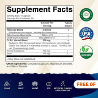 Vitamatic GLP-1 Support Supplement for Men & Women 60 Capsules - Made with Akkermansia, Probiotics, Prebiotic- 2 Pack