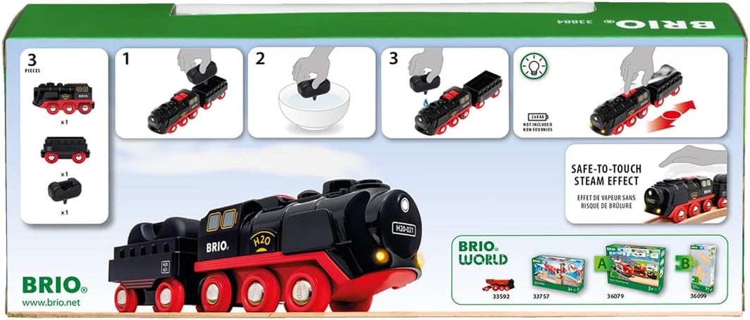 BRIO - B/O Steaming Train 3 Pieces