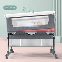 Twin Bassinet,Cosleeper Bassinet Bed Side Baby Bassinet with Storage Basket 6 Height Adjustable bassinet