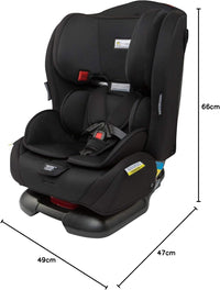InfaSecure Legacy Convertible Car Seat, 0 to 8 Years, 3-in-1, Black