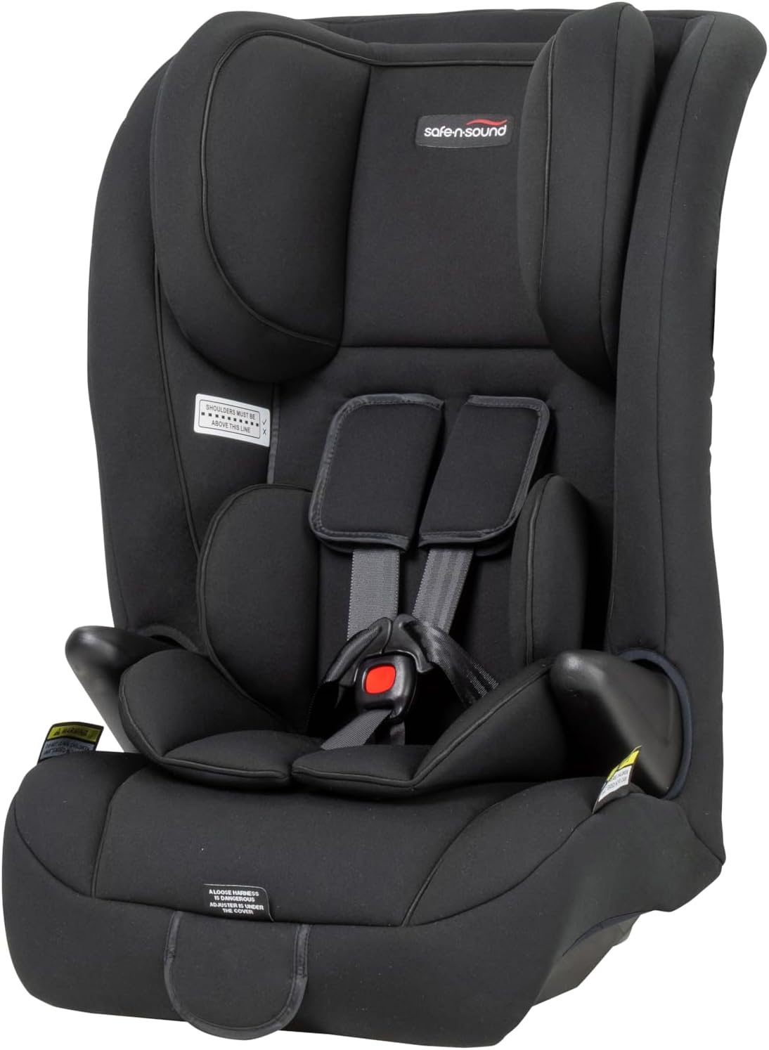 Safe-n-Sound Atlas-GRO II Harnessed Forward Facing Car Seat, Comfortable with in Built Harness Protection, 6 Months – 8 Years Black (8046)