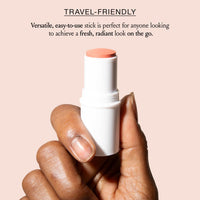 BOOM Beauty Boom Stick Golden Peach: 3-in-1 Cream Blush Stick for Eyes, Lips & Cheek, Long-Wearing Blend & Build Color Vegan Lipstick Pen for All Skin