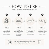 Under Eye Brightener Roller - Caffeine & Retinol Eye Serum for Dark Circles | Targets Puffiness & Fine Lines, Travel Essential Vegan Skincare, Cooling Eye Massage, Dermatologist-Tested, 0.52 fl oz