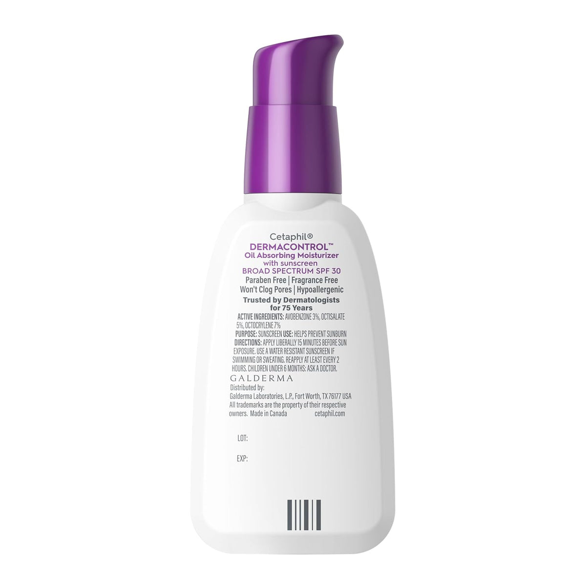 Cetaphil DermaControl Oil Absorbing Moisturizer with SPF 30, For Sensitive, Oily Skin, 4 Fl oz, Absorbs Oil, Reduces Shine, Hydrates, Protects, No Added Fragrance |