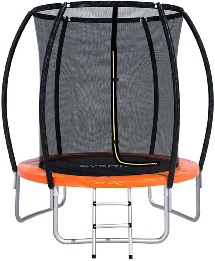 Everfit Trampoline for Kids 6FT Rebounder Round Mini Trampolines Orange