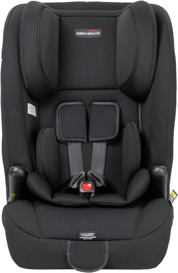 Safe-n-Sound Atlas-GRO II Harnessed Forward Facing Car Seat, Comfortable with in Built Harness Protection, 6 Months – 8 Years Black (8046)