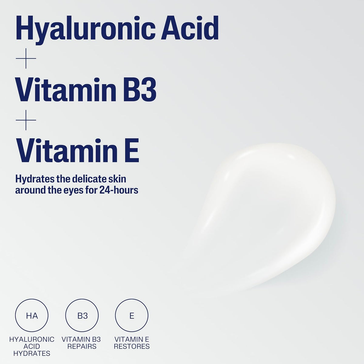 Cetaphil Hydrating Eye Gel-Cream, With Hyaluronic Acid, 0.5 Fl oz