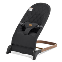 Foldable Baby Bouncer, Baby Seat with 3 Adjustable Heights, Portable Newborn Rocker, Ergonomic Bouncy Seat for Natural Bounce, Bouncer for Babies 0-6 Months,Black