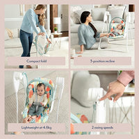 Graco Baby Delight Swing with 2 swing speeds, compact fold and lightweight at only 4.67kg, for rest for play. Suitable from birth to approx. 6 months (0-9kg), Playtime fashion