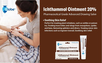 Globe Ichthammol Ointment 20% (Drawing Salve) 1 OZ - Soothing Skin Relief