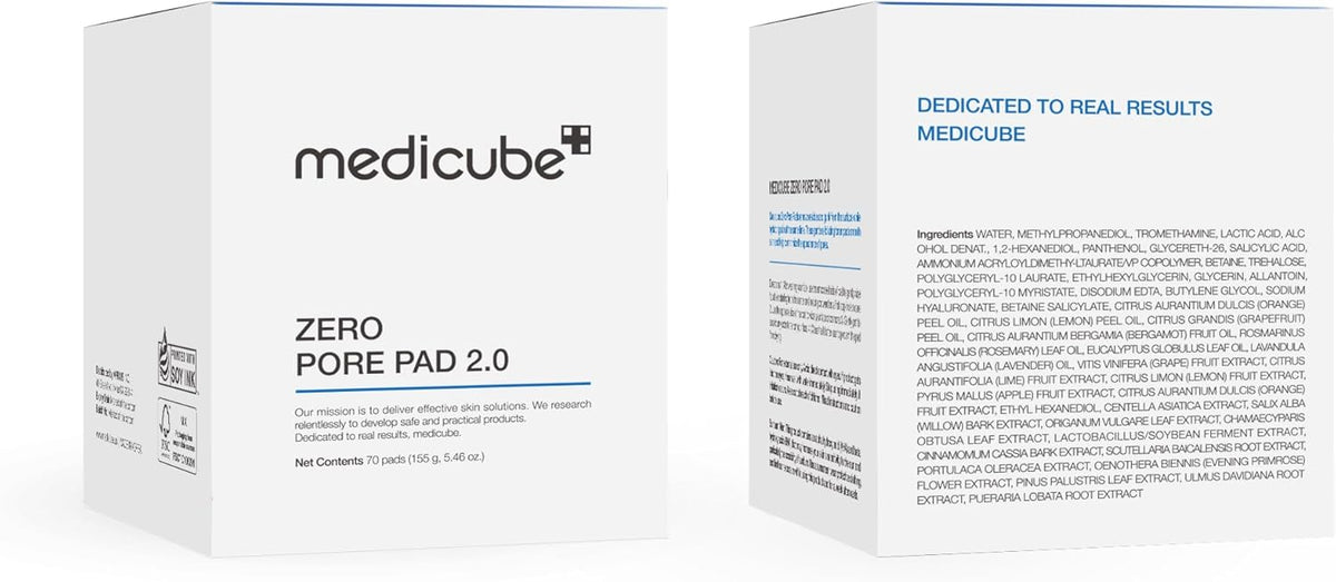 medicube Toner Pads Zero Pore Pad 2.0 for Exfoliation and Pore Care