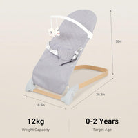 Portable Baby Bouncer Seat, Newborn to Toddler(0-12 Months), 3 Modes of Use with Rocker and Stationary, Convenient Babies Bouncer Seat and Portable Baby Chair Includes Toys Bar & Hanging Toys