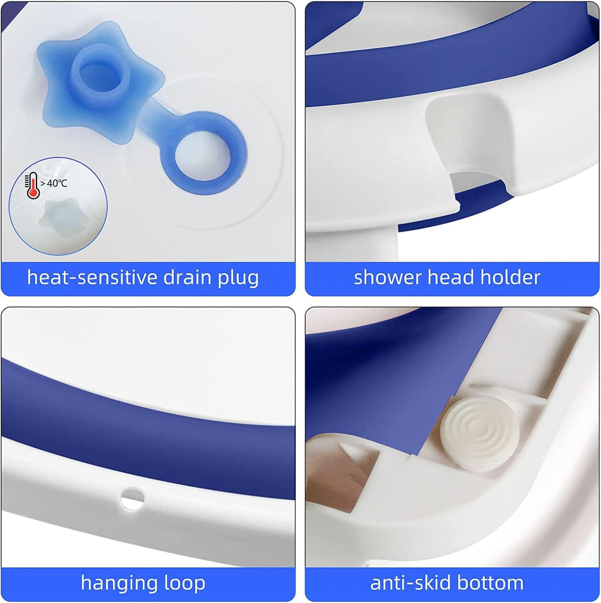 Baby Bath Tub Foldable Bathtub| Blue and White
