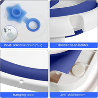 Baby Bath Tub Foldable Bathtub| Blue and White