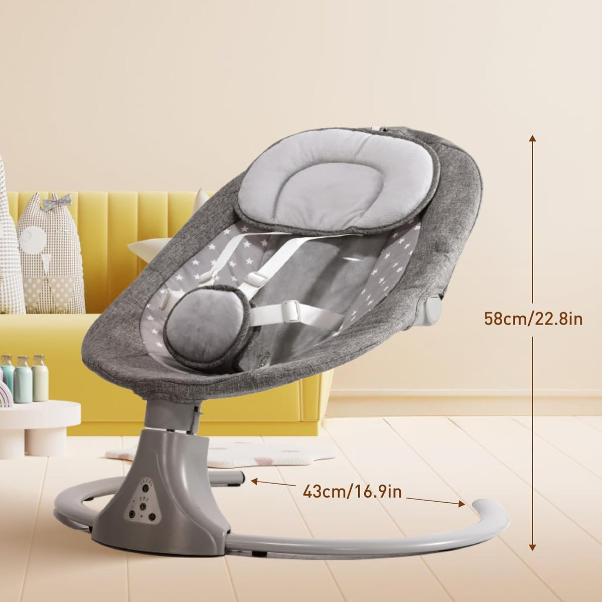 Baby Swing with Bluetooth Remote Control | Baby Swing Chair 5 Levels