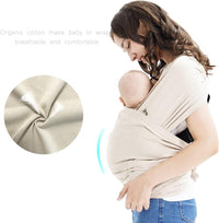 Baby wrap Carrier,Softness Organic Cotton (Beige)