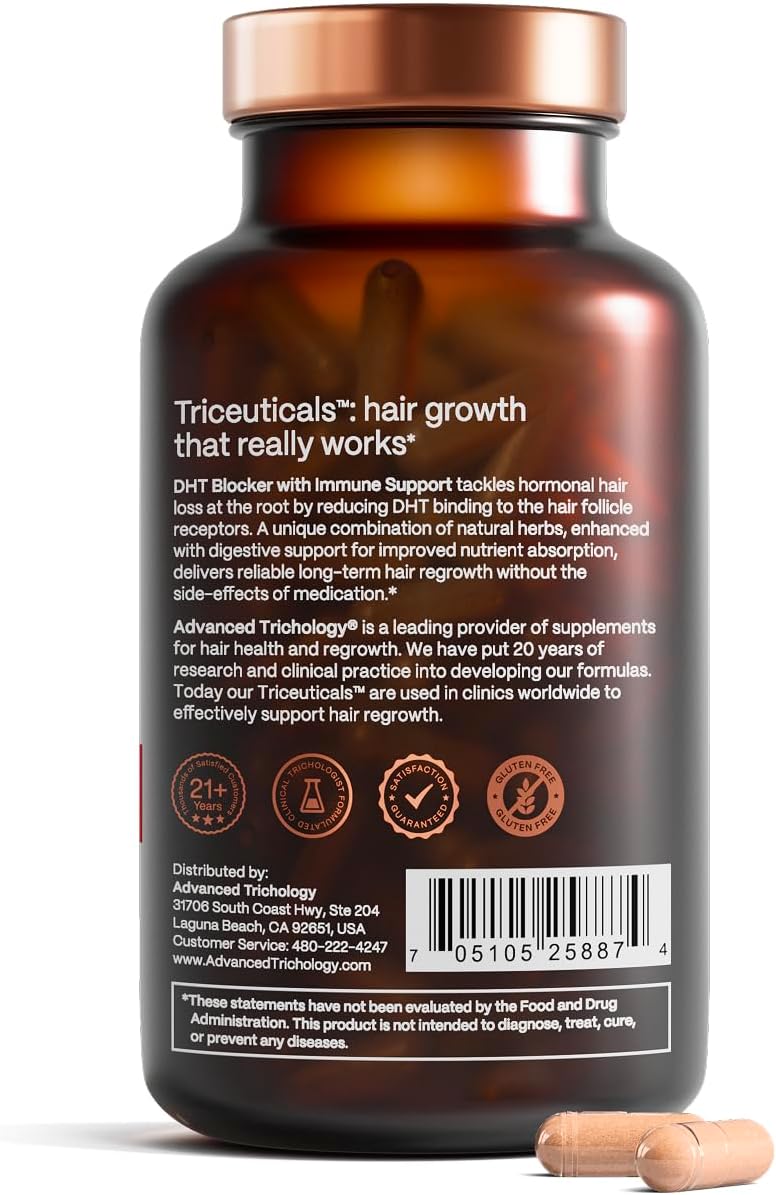 DHT Blocker - Hair Growth Supplement for Genetic Thinning for Men and Women | Guaranteed, Backed by 20 Years of Experience in Hair Loss Treatment Clinics