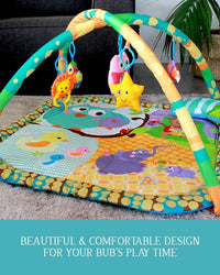 Little Archer & Co Baby Play Mat Gym - 82 x 82 x 55 cm Vibrant Colour Floor Activity