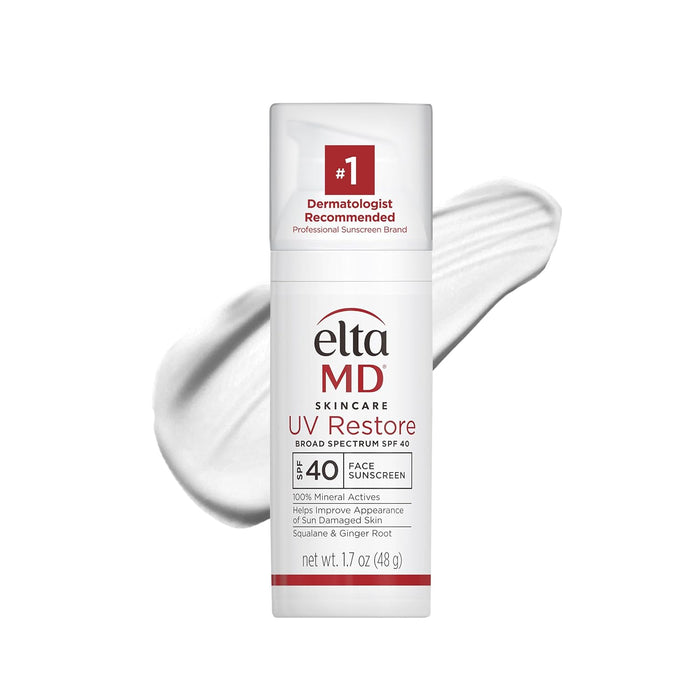 EltaMD UV Restore,Face Sunscreen, SPF 40, Anti-Aging Zinc Oxide Sunscreen Formula